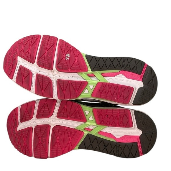 ASICS SHOES Running Athletic Sneakers Dynamic Duomax Grey Pink Size 10 - Picture 12 of 13